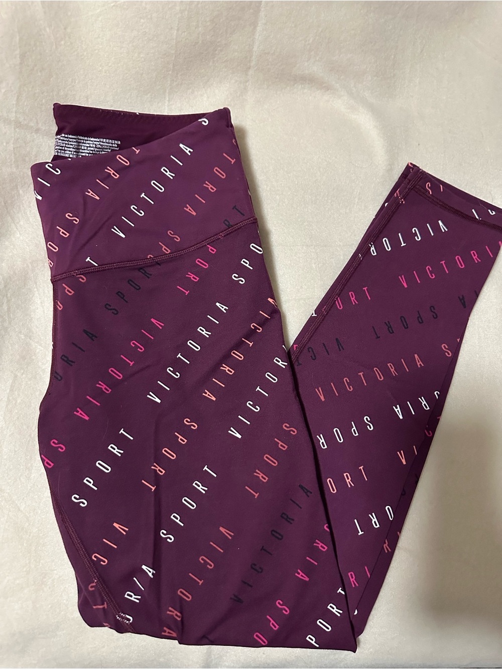 Victoria's Secret Plum Logo Print Leggings